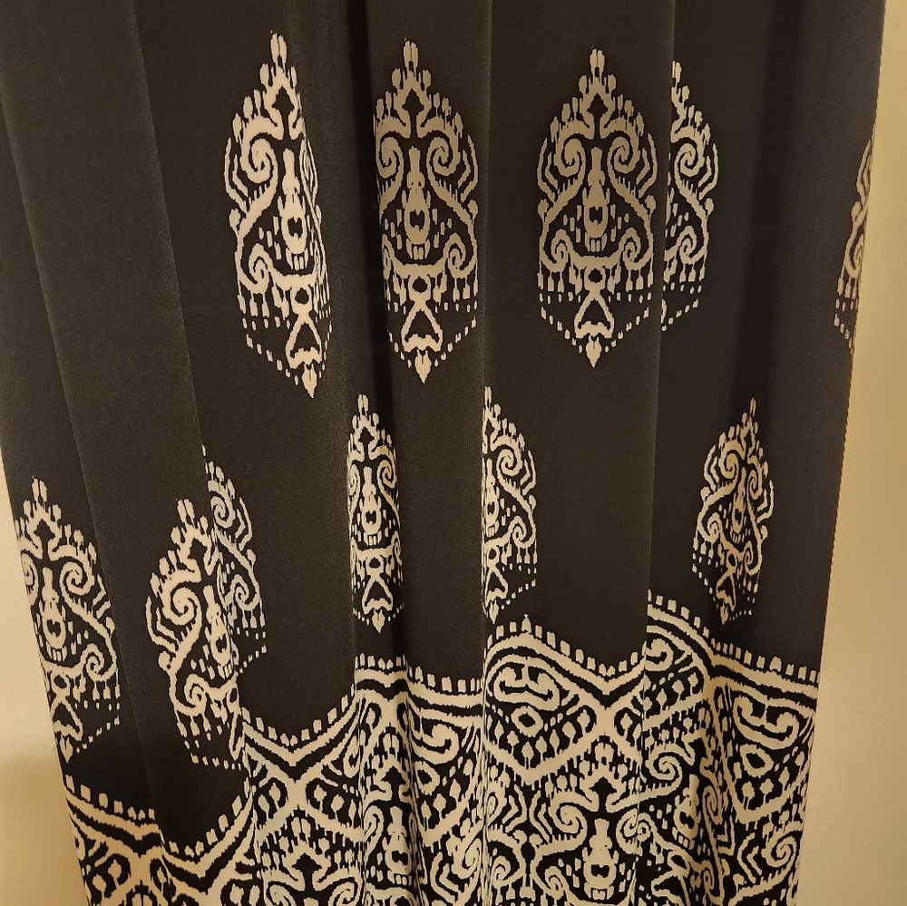 Chaps Black And White Patterned Maxi dress - Picture 2 of 6